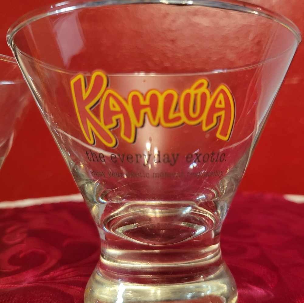 2 Kahlua Glasses - The Everyday Exotic - Favorite Liquour Glasses